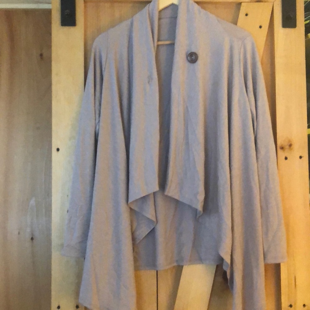 Bobeau Wrap One Button Cardigan Size M